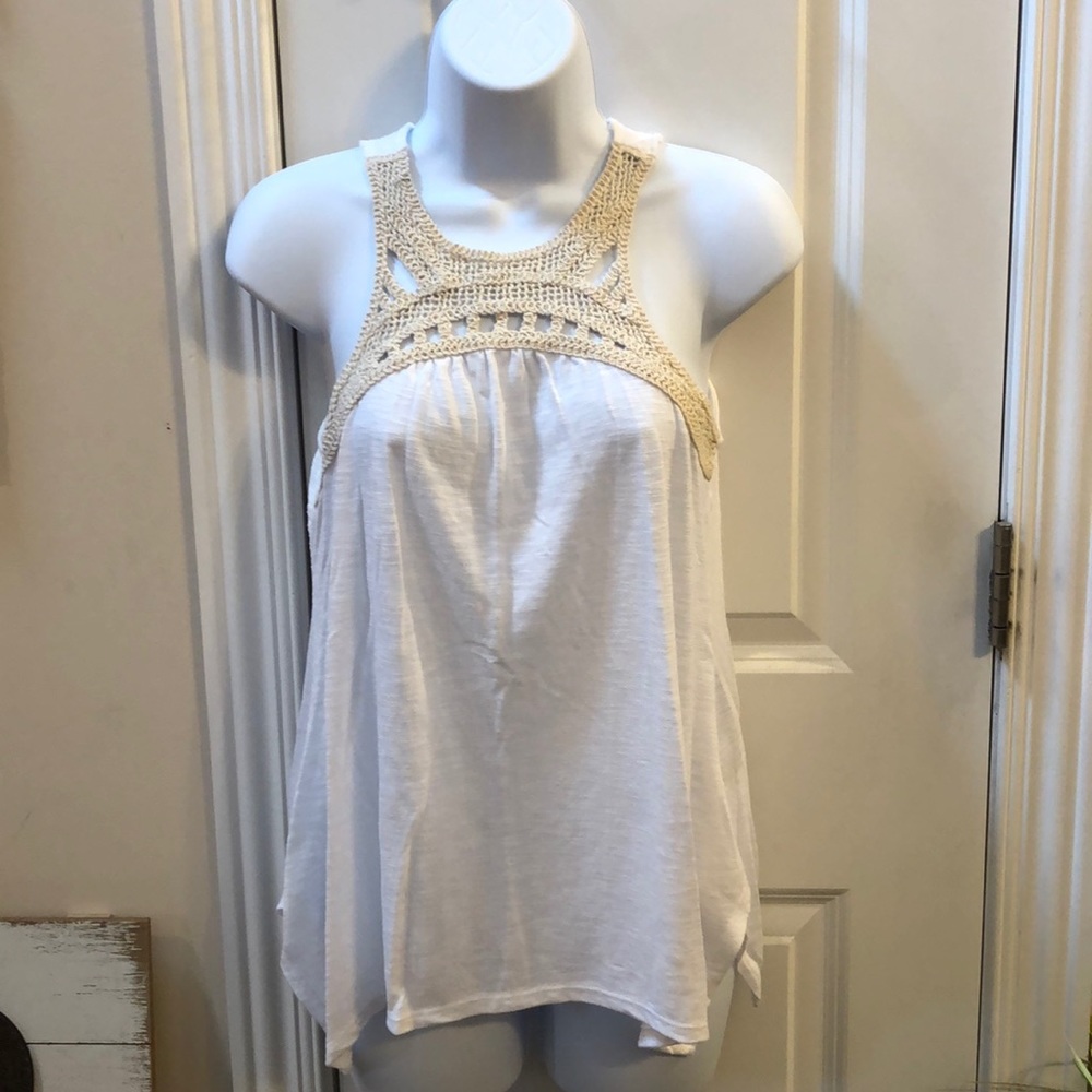 Lace trim fancy tank medium